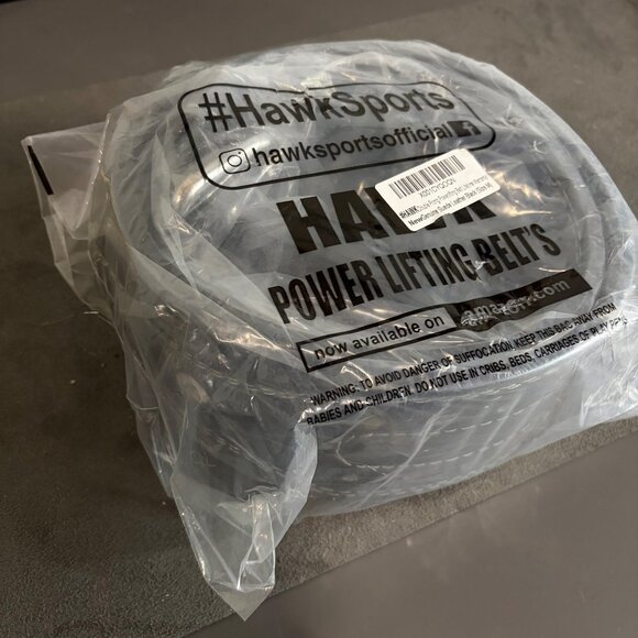 HawkSports Double Prong Power Lifting Belt Suede Leather Black Size M - Picture 9 of 9